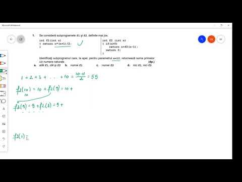 C++  Funcții recursive - Bac 2013