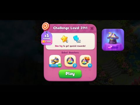 Gardenscapes CHALLENGE LEVEL 3141