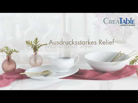 Servierset Valencia 3-teilig Weiß - Porzellan - 29 x 16 x 40 cm