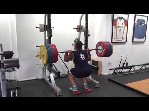 Strength and Mass Holiday - Ivan Simic - BB Back Squat heels elevated - 234kg for 1 rep