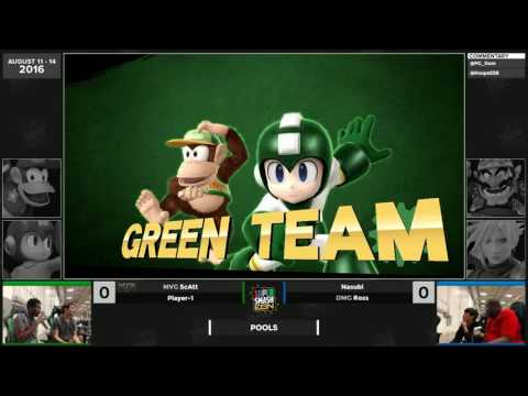 SSC16 - Player-1 + ScAtt vs Nasubi + Ross - Pools Smash 4