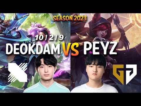 DRX Deokdam vs GEN Peyz - Deokdam ZERI vs XAYAH ADC - KR Ranked
