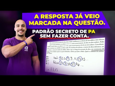 Progressão aritmética (PA) sem fazer contas? Se liga nesse macete!
