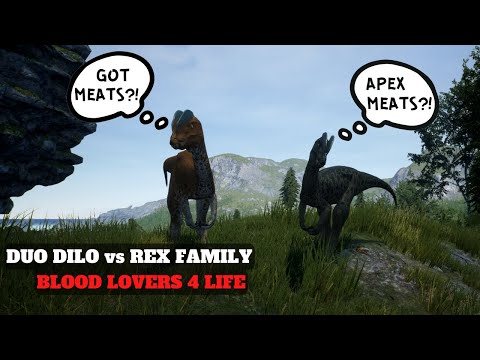DRACULA DILOS DECIMATE REX FAMILY - Dilo vs Rex 2v3 - The Isle Legacy