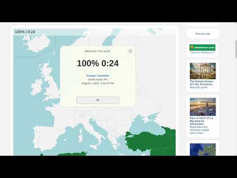[FWR] Seterra Europe FORMER WORLD RECORD COUNTRIES SPEEDRUN in 0:24s