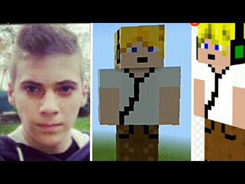 Minecraft Luckey skin szobor megépítése