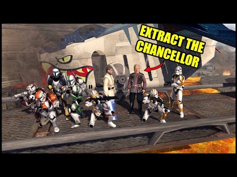 Clone Extraction Force sent to Rescue Palpatine! - Men of War: Star Wars Mod Battle Simulator