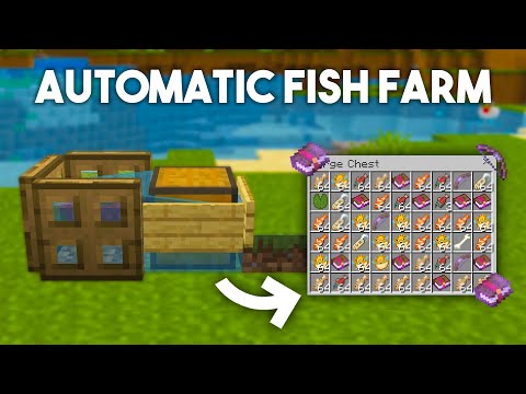 Best EASY AFK Fish Farm Minecraft 1.20! Minecraft Bedrock