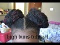 High Buns Tutorial with Marley Braiding Hair Tutorial ...