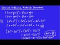 Calculus Derivatives 5 The Sum And Difference Rules