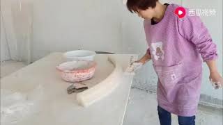 How To Make Arch Gypsum Molding with Silicone Mold