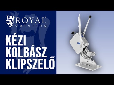 Videó - Kézi kolbász klipszelő - vas (krómozott) - Royal Catering