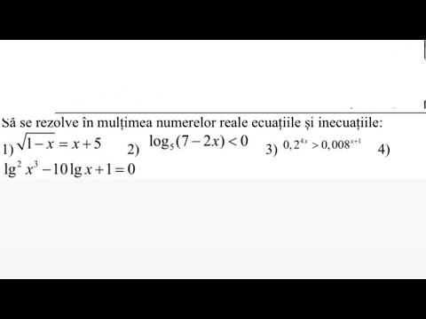 Ecuatii si inecuatii logaritmice si exponentiale
