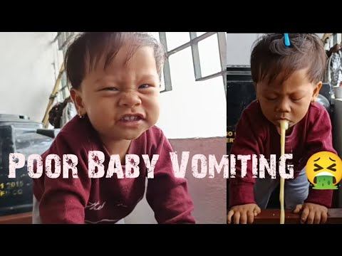 Poor baby vomiting 🤮