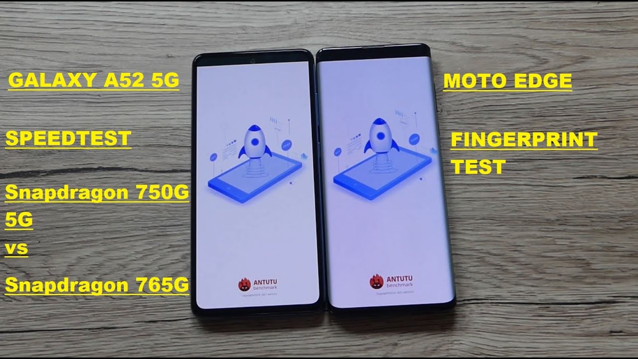 Galaxy A52 5G vs Moto Edge - SPEEDTEST & Fingerprint Test! Very Tight!