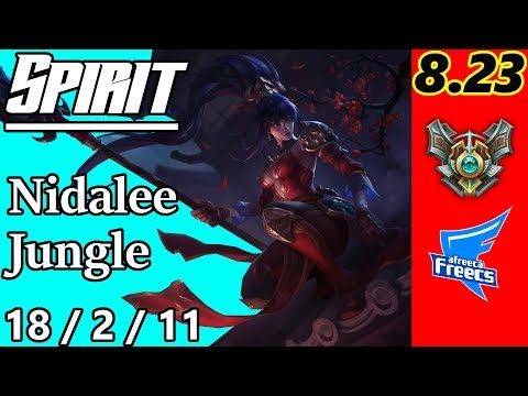 AFS Spirit as Nidalee Jungle - S8 Patch 8.23 - KR Master - Full Gameplay