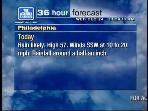 WeatherStar XL from Philadelphia Pennsylvania (December 25, 2003 @ 11:58am) + move over i got this.