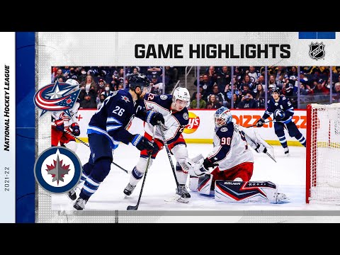 Blue Jackets @ Jets 3/25 l NHL Highlights 2022