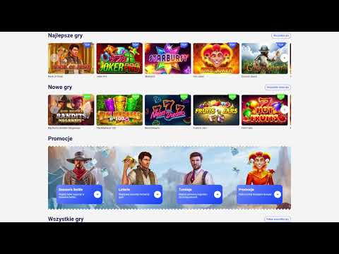 Interfejs kasyna Slottica prezentujący gry i oferty bonusowe