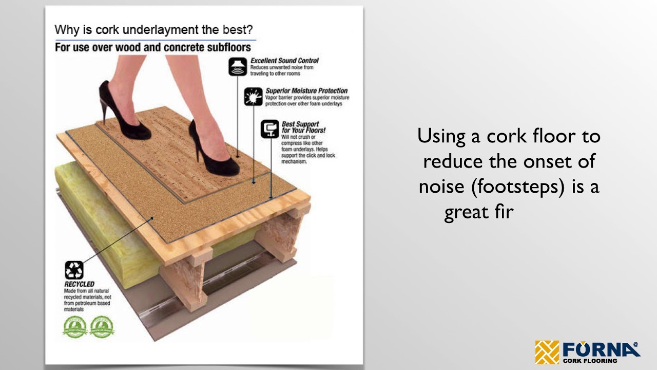 Watch video Quick and Easy Acoustic Insulation – Cork Underlay and cork floating Flooring Now Quick and Easy Acoustic Insulation – Cork Underlay and cork floating Flooring