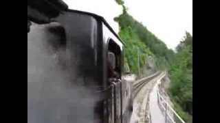 preview picture of video 'Steam Train over the Brünig Pass, Switzerland (4/5): Down from Brünig Pass'