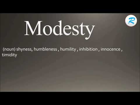 How to pronounce Modesty