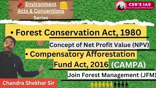 Forest Conservation Act, 1980/CAMPA, 2016/ Environment Acts/ UPSC PCS/@CSRsIAS