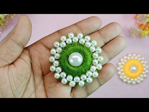 Amazing Woolen Flower Craft Idea -Hand Embroidery Design Trick -Very Easy Flower Making -Sewing Hack