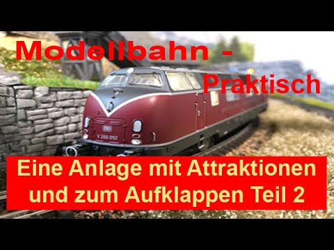 Teil 2, Interessante Modellbahn H0, voll digital, 12qm, aufklappbar, Aktionen, Software gesteuert