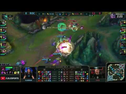 ROC vs G2 Highlights Game 1 EU LCS SUMMER 2017 Roccat vs G2 Esports W1D2