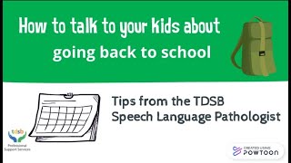 How to Talk to your Kids about Going Back to School