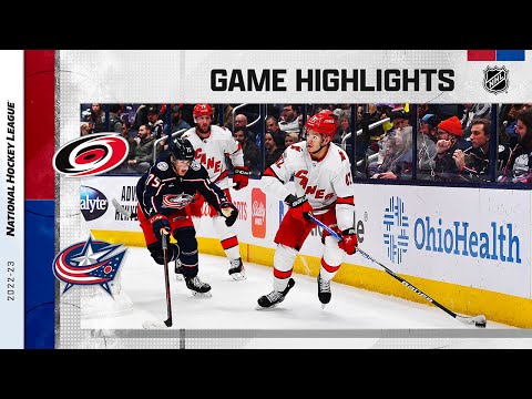 Hurricanes @ Blue Jackets 1/12 | NHL Highlights 2023