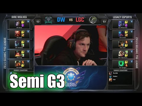 Dire Wolves vs Legacy | Game 3 Semi Finals OPL Summer 2015 Split 2 Playoffs | DW vs LGC G3