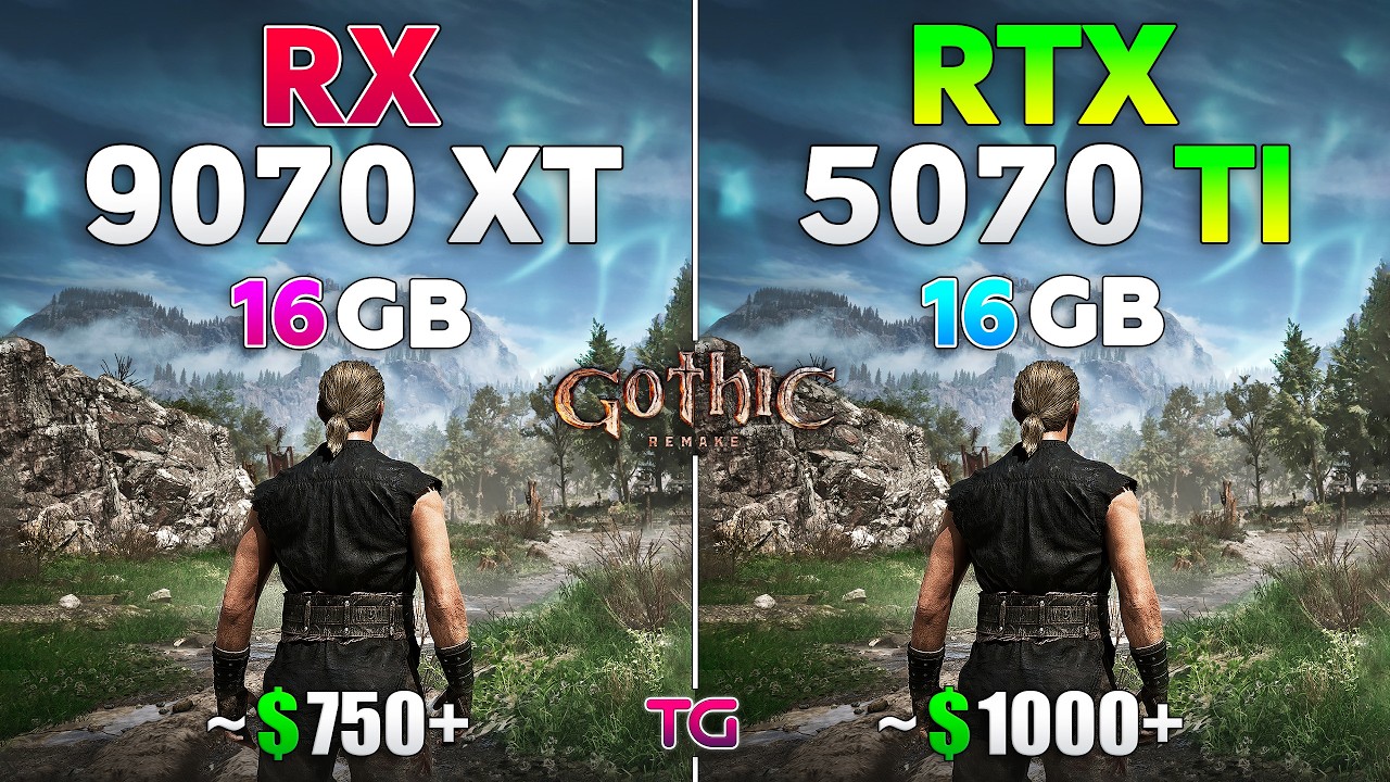 Gothic 1 Remake : RTX 5070 Ti vs RX 9070 XT | 1080p | 1440p | 4K |