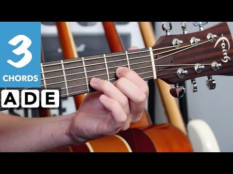 U2 - Desire Guitar Lesson Tutorial - Play 10 songs with 3 chords series