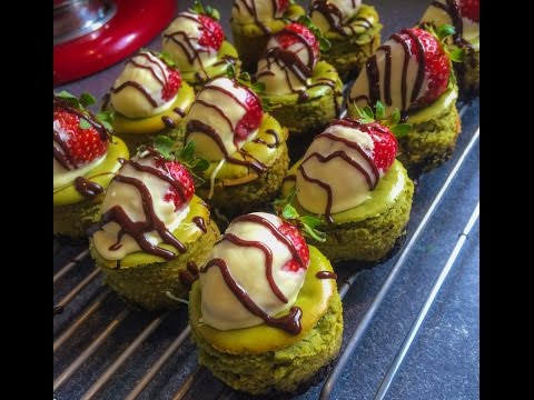 Matcha Green Tea Mini Cheesecake Tutorial