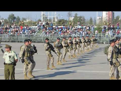 Desfile BOE-Brigada Operaciones Especiales "Lautaro"- Desencajonamiento banda guerra. Preparatoria
