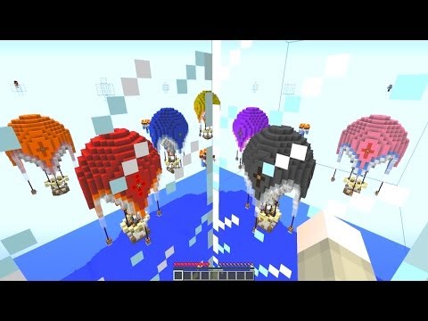 Minecraft: NEW Sky Wars! Hot Air Balloon Battle! Mini-Game w/Mitch & Friends!