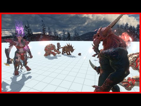 (2x) KOZAROG & LAVA GOLEM VS FACTIONS - ANIMAL REVOLT BATTLE SIMULATOR