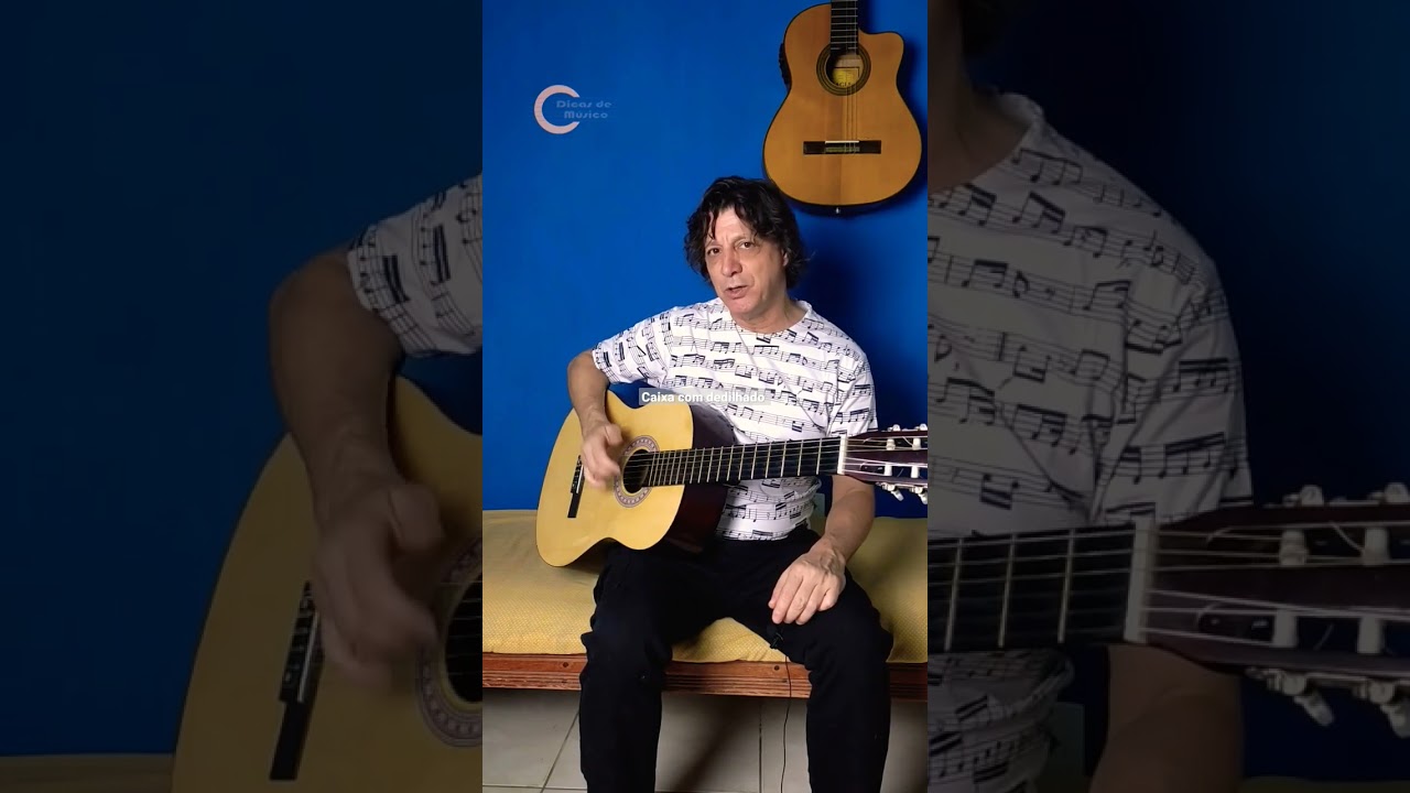 Como fazer som de caixa, junto com o dedilhado.