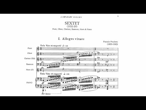 Francis Poulenc: Sextet for Piano and Wind Quintet, FP 100 (1932/1939)