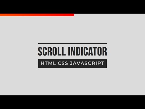 Page Scroll Indicator Using Html Css Javascript