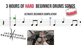 ๐ฅ 2 Hours of Hard Beginner Drums Songs โ Ultimate Beginner Compilation! ๐ฅ 2 Hours of Hard Beginner Drums Songs โ Ultimate Beginner Compilation!