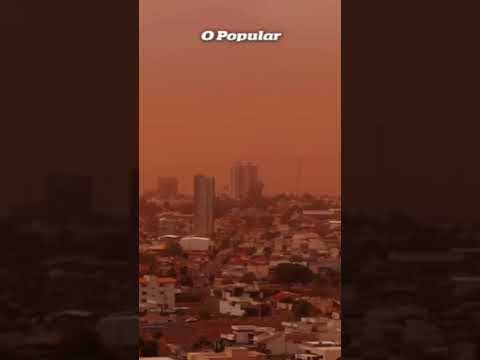 Poeira cobre a cidade de Jataí Goiás. Fonte: O Popular