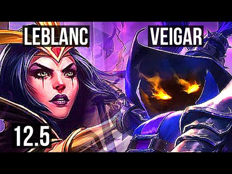LEBLANC vs VEIGAR (MID) | Rank 2 LeBlanc, Legendary, 11/3/8, Rank 23 | TR Challenger | 12.5