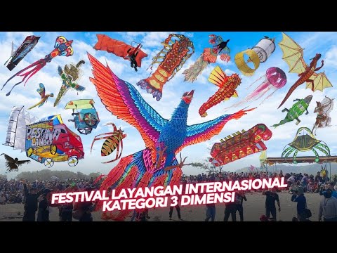 Indonesia's Largest Kite Festival 3D Kite Category. Many Largest and Unique Kites