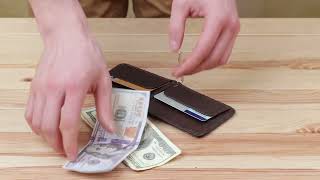 Стильний чоловічий затискач ST Leather 18941 коричневий