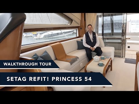 Setag Yachts boat Refit! Princess 54 Complete transformation - Superyacht Tour! Walkthrough interior
