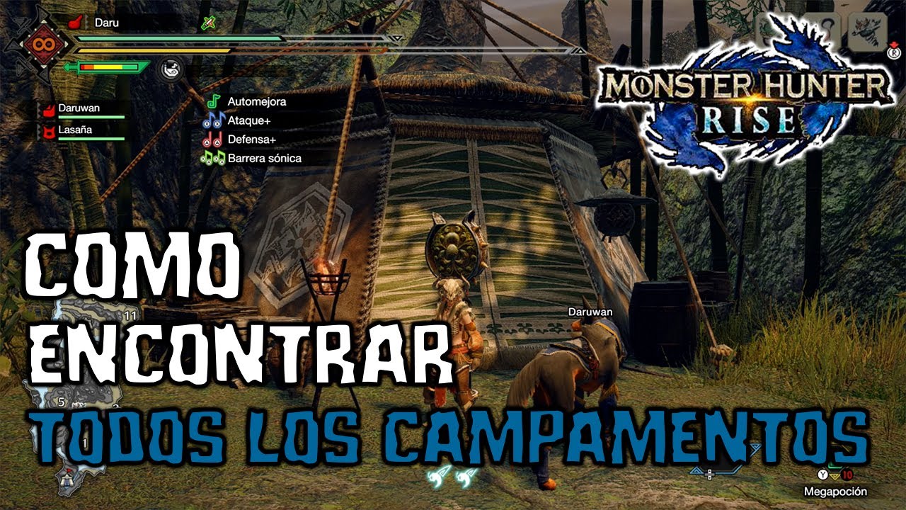 Como Encontrar y Desbloquear Todos los Campamentos en MONSTER HUNTER RISE GUIA TUTORIAL