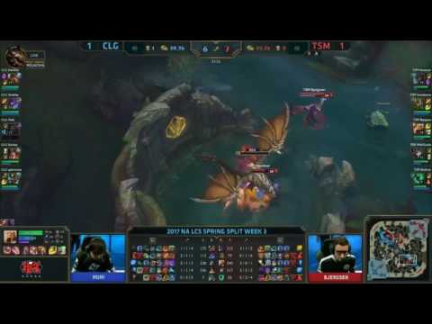 CLG Vs TSM Game 3 HIGHLIGHTS NA LCS W3D2 2017 Spring Split